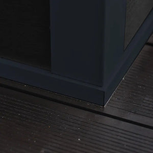 WPC garden shed model DeLux 9m² Composite Garden Sheds Side View