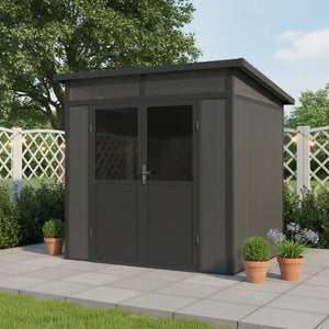 Skylight Pent Composite Garden Shed 2.1x2.1m Front View