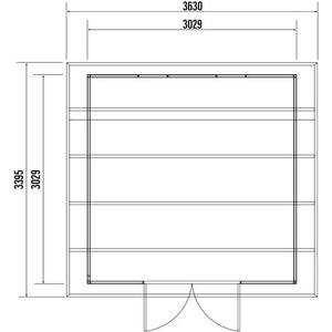 WPC garden shed model DeLux 9m² Composite Garden Sheds