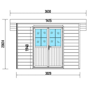 WPC garden shed model DeLux 9m² Composite Garden Sheds