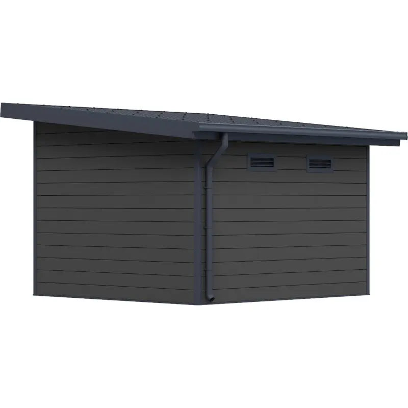 WPC garden shed model DeLux 9m² Composite Garden Sheds Rear View