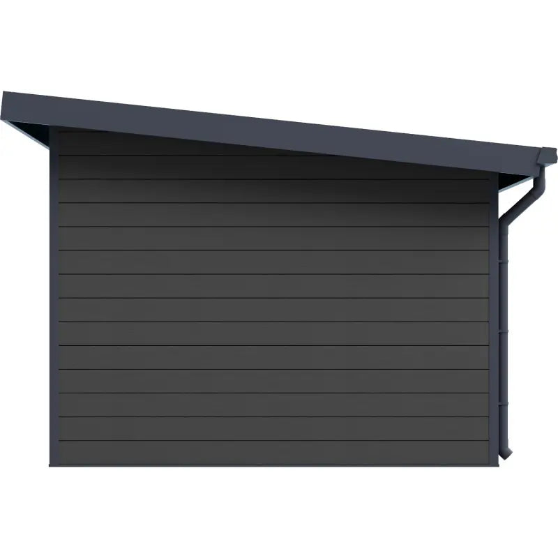 WPC garden shed model DeLux 9m² Composite Garden Sheds Side View